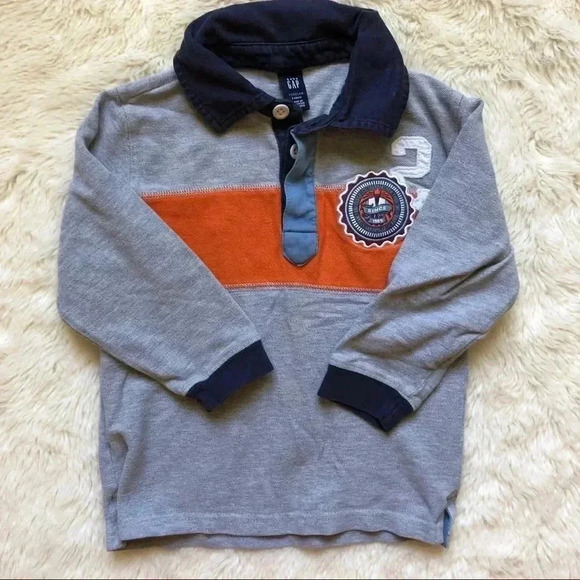 GAP Long Sleeved Collared Toddler  Shirt Size 3T - Picture 1 of 14